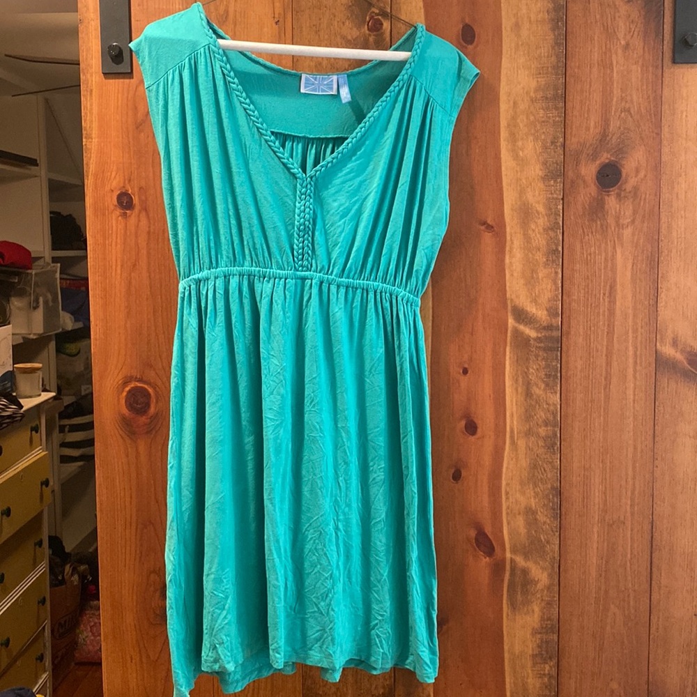 Survival dress, size L, color: teal, stretchy shift dress